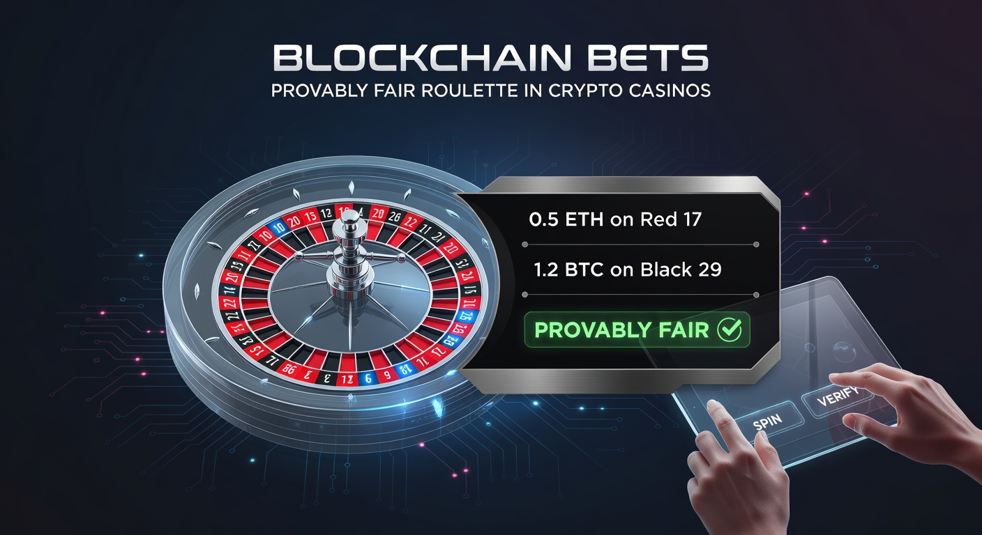 Close-up of a crypto wallet interface connected to a provably fair roulette game, showing bet verification on blockchain