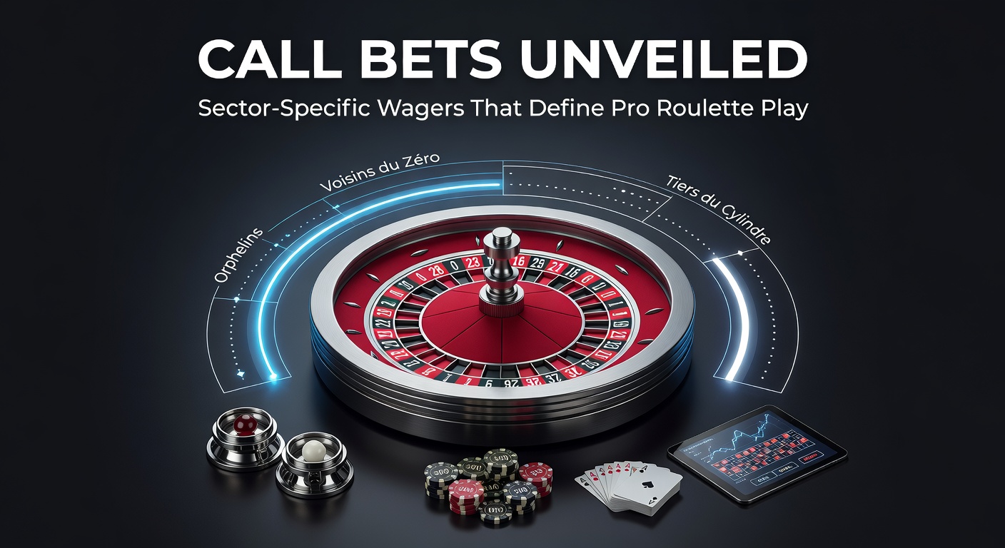 Close-up of a roulette wheel highlighting numbered sectors used in call bets, with chips placed on the layout for announced wagers