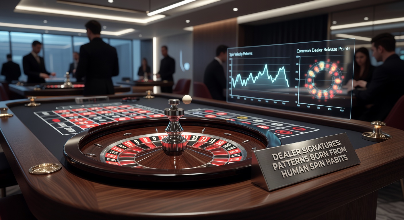 Close-up of a roulette wheel showing clustered outcomes from repeated dealer spins, highlighting emerging bias patterns