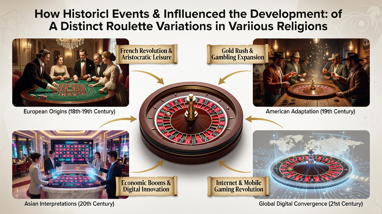 Historic roulette wheel from 19th century European casino displayed in museum setting with period artifacts