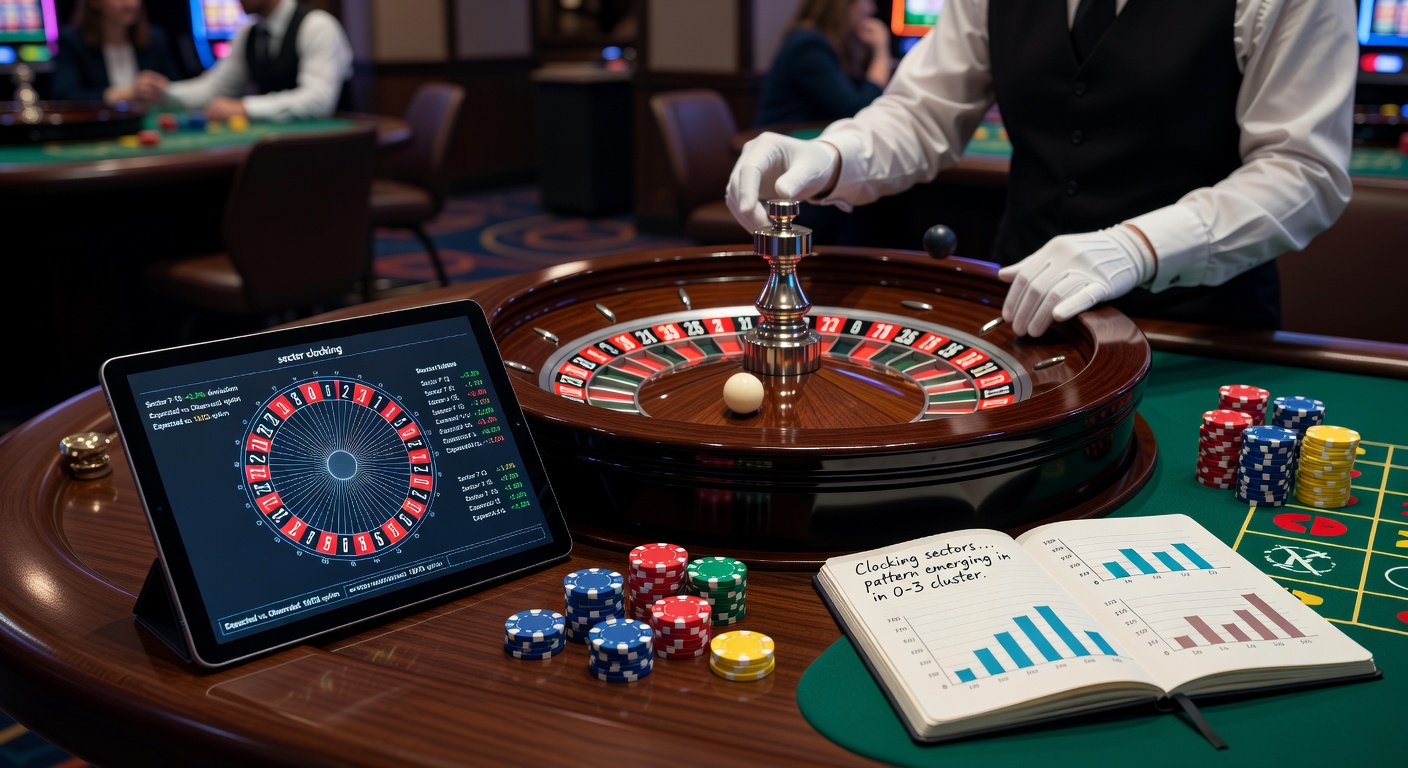 Player at a roulette table meticulously noting spins on a notepad amid a lively casino atmosphere