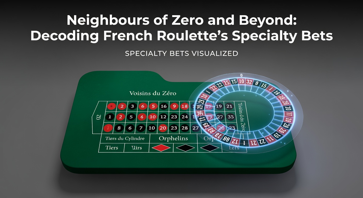French roulette wheel highlighting the Neighbours of Zero sector with numbers clustered around the zero pocket