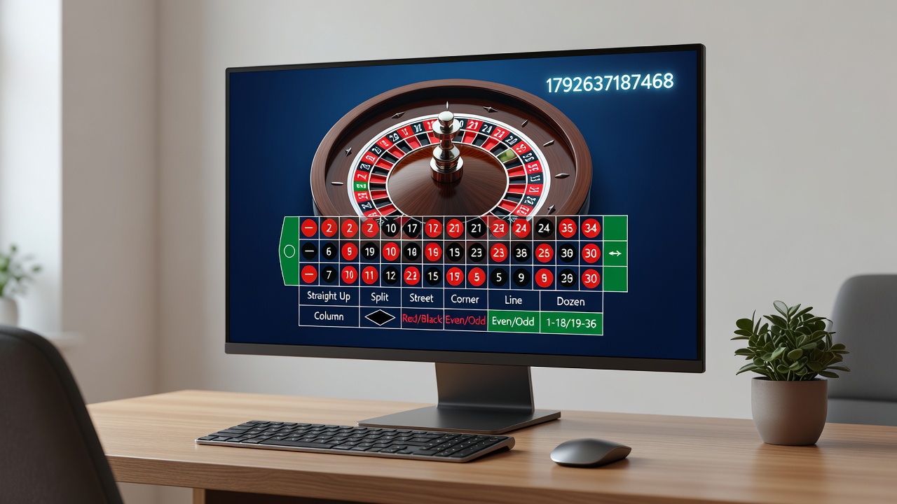 Live dealer roulette setup with multiple camera angles and digital overlay
