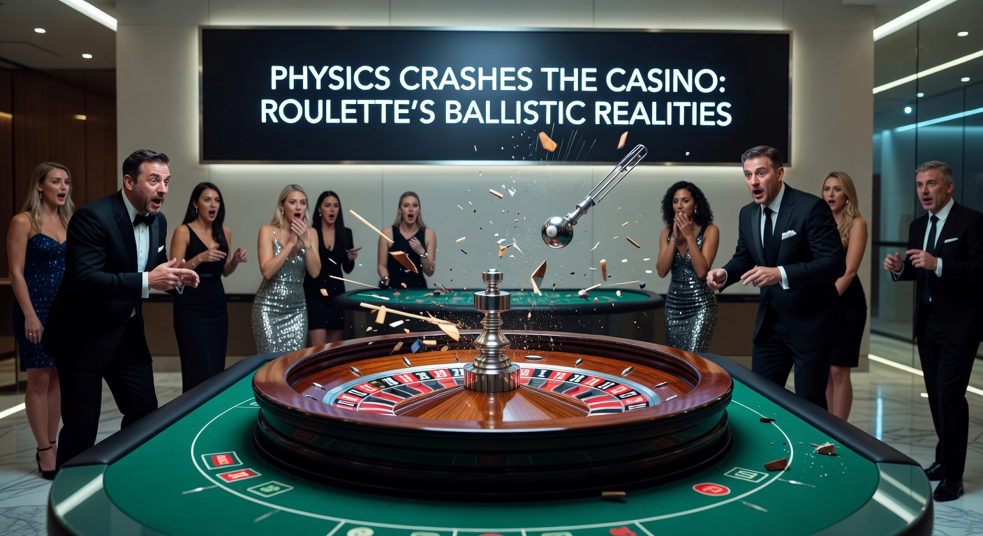 Computer-generated visualization of a roulette ball's chaotic trajectory, showing multiple simulated paths diverging into pockets amid colorful force vectors