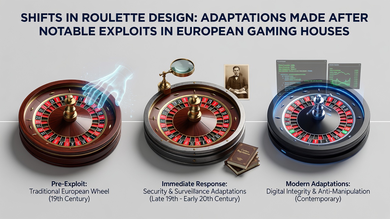 Early roulette wheels showing mechanical components that underwent redesign after documented exploits in European casinos