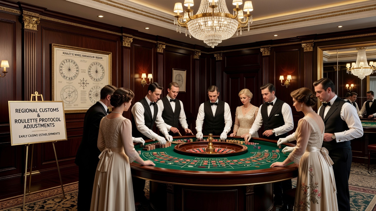 Vintage American roulette table setup from a nineteenth-century casino exhibit