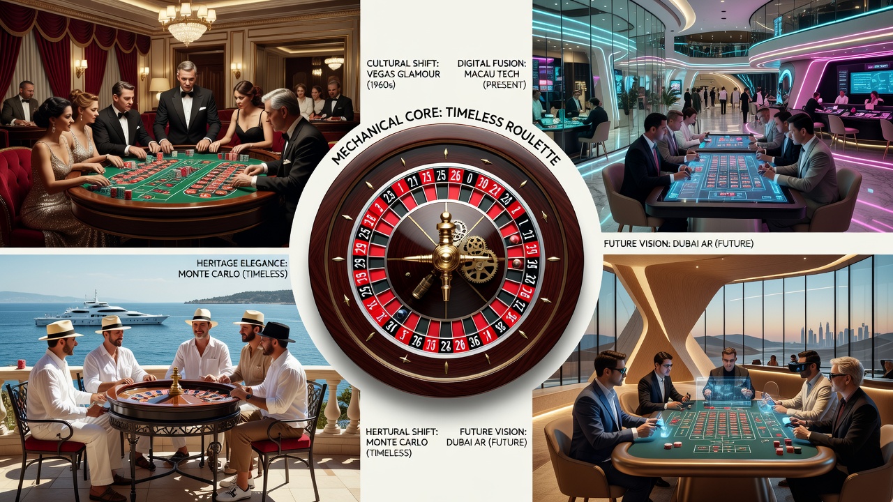 Modern online roulette interface blending traditional wheel mechanics with contemporary digital elements