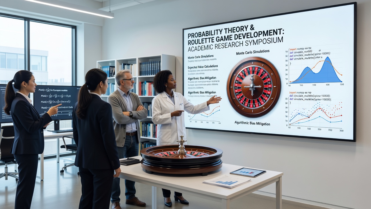 Academic conference presentation on stochastic processes applied to casino game mechanics
