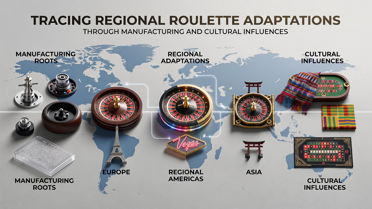 Historical roulette wheel manufacturing workshop showing French artisans crafting precision components