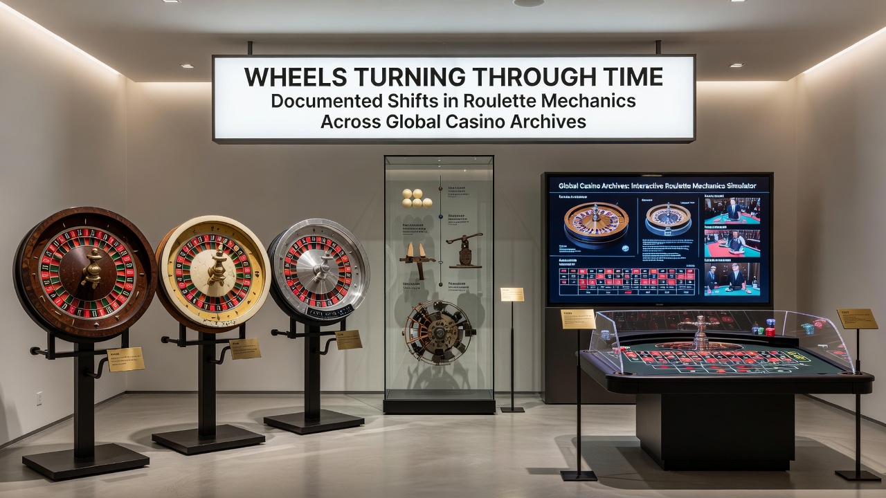 Modern casino archive photograph of electronic roulette wheel monitoring system with sensor arrays installed in a European gaming hall